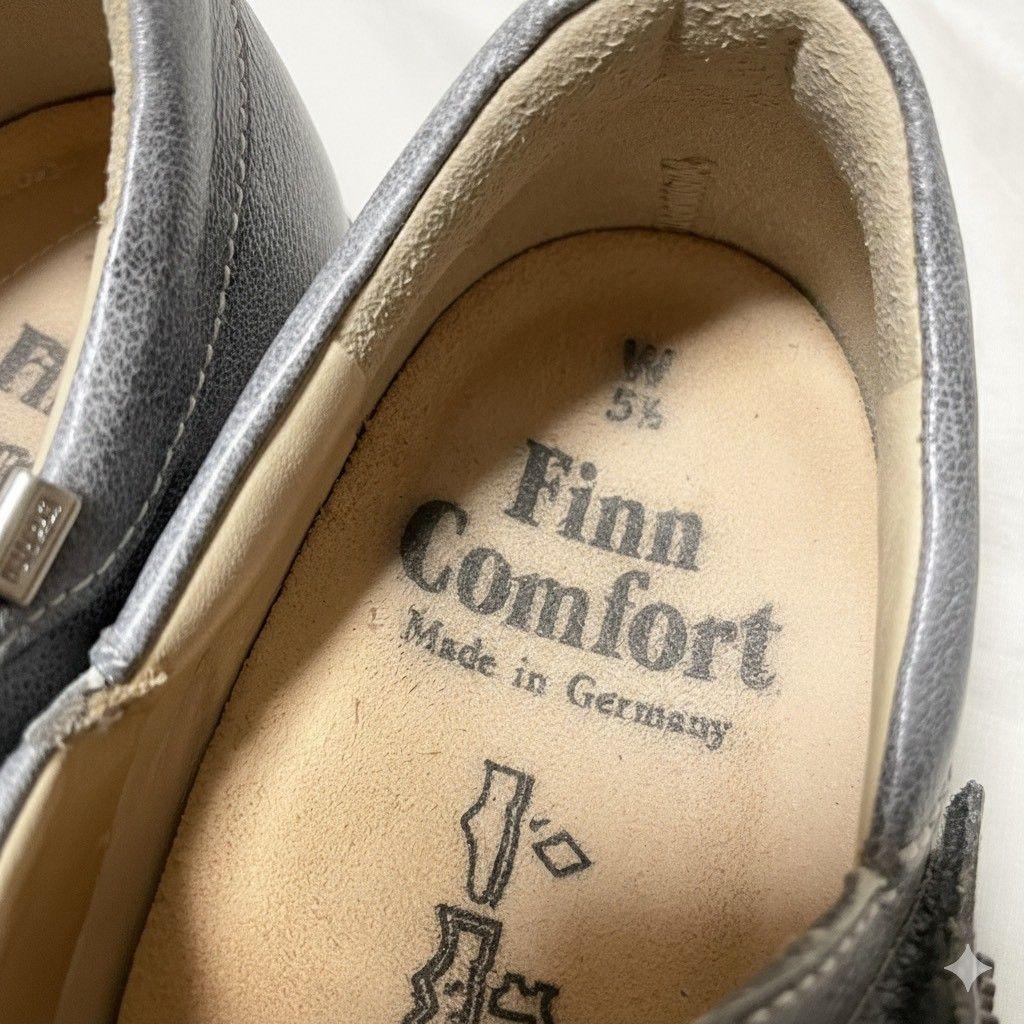 Finn Comfort ウォーキングシューズ ベルクロ ハドソン グレー - メルカリ