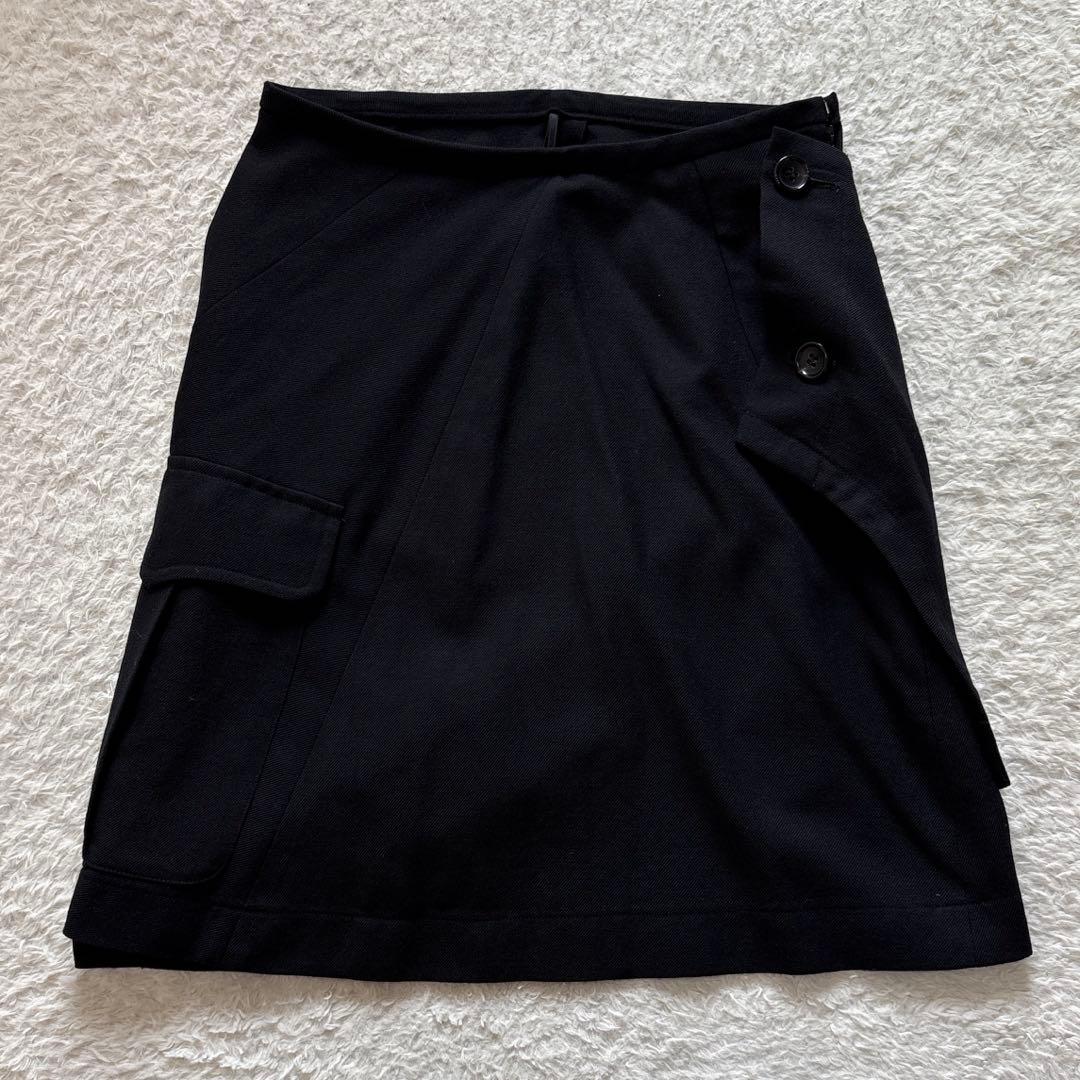 専用　コムデギャルソン　AD1994 ウール変形スカート　ブラック コムコム コムデギャルソンCOMME des GARCONS ウール裁ち切りデザイン