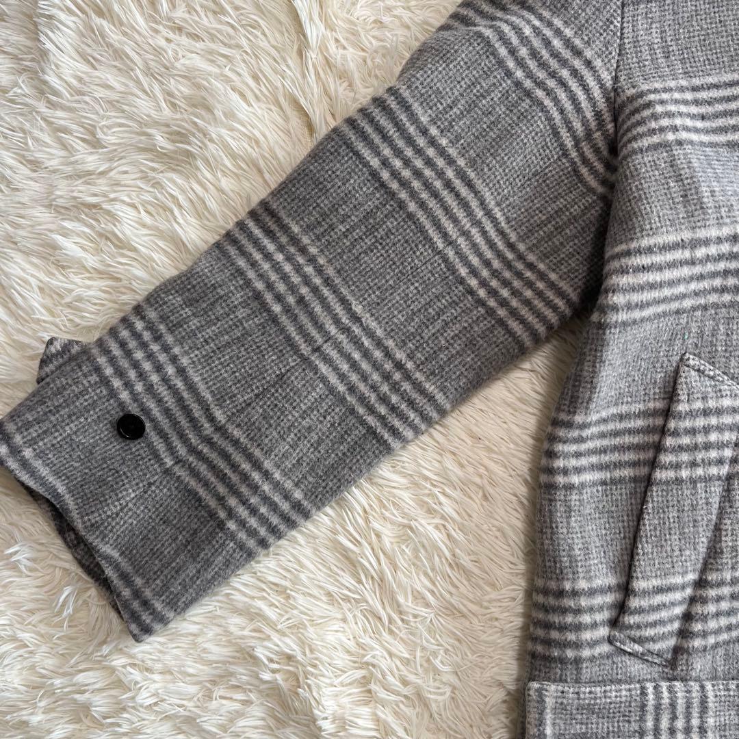 ワイルドライフテーラー マンテコ ウール オーバーコート グレーチェック M