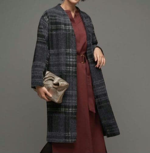 りょう様 美品 ガリャルダガランテ コート ノーカラー 黒 チェック