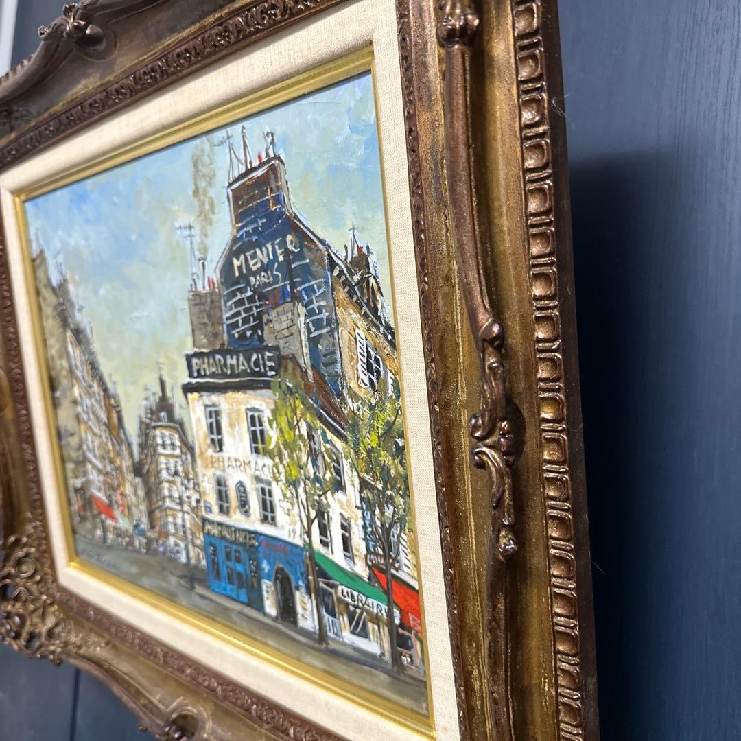 有名作家 藤森悠二 真作 肉筆 油彩 絵画モンパルナス 美術品