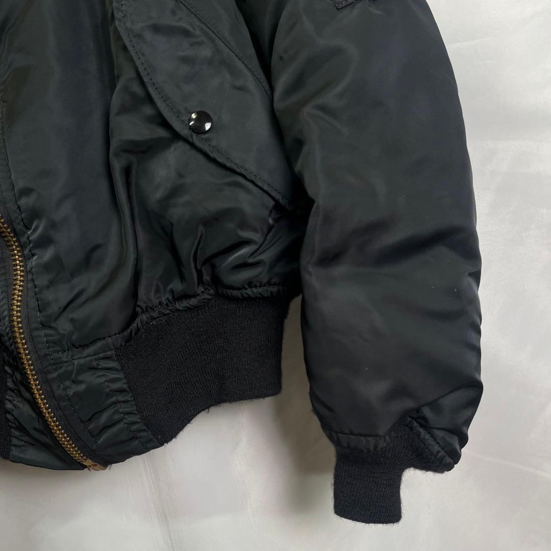 アルファ MA-1 M ブラック USA製 vintage 短丈 ショート丈