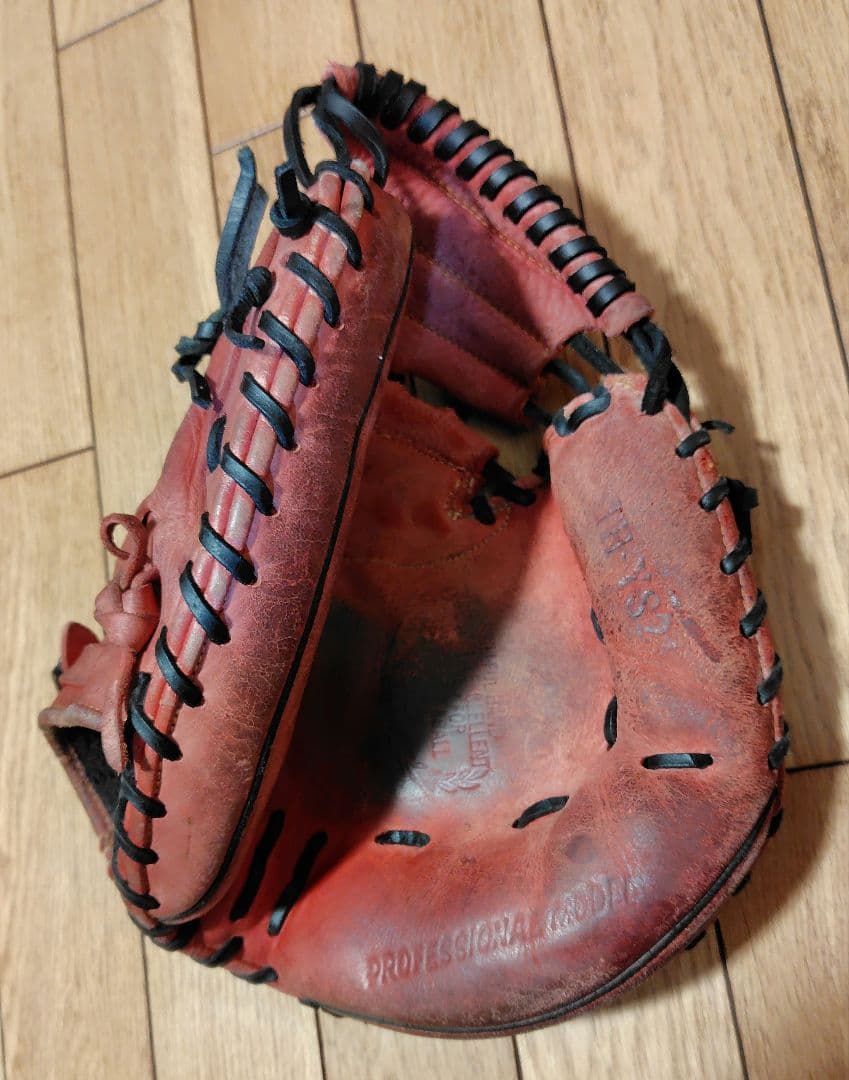 週末限定！！ハタケヤマ キャッチャーミット TH-YS2 軟式野球グローブ 赤黒