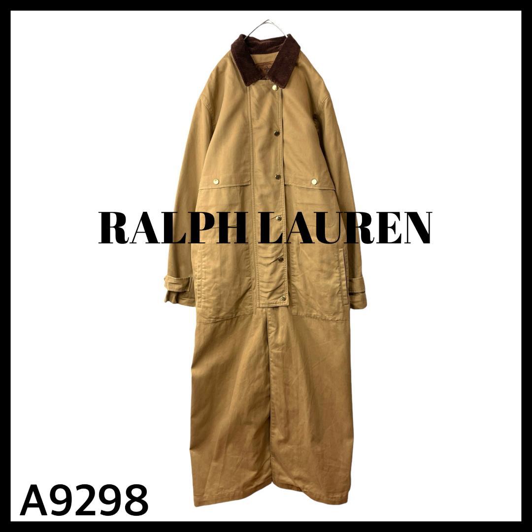 ヴィンテージ古着 90s 香港製 ラルフローレン ロングコート ベージュ M