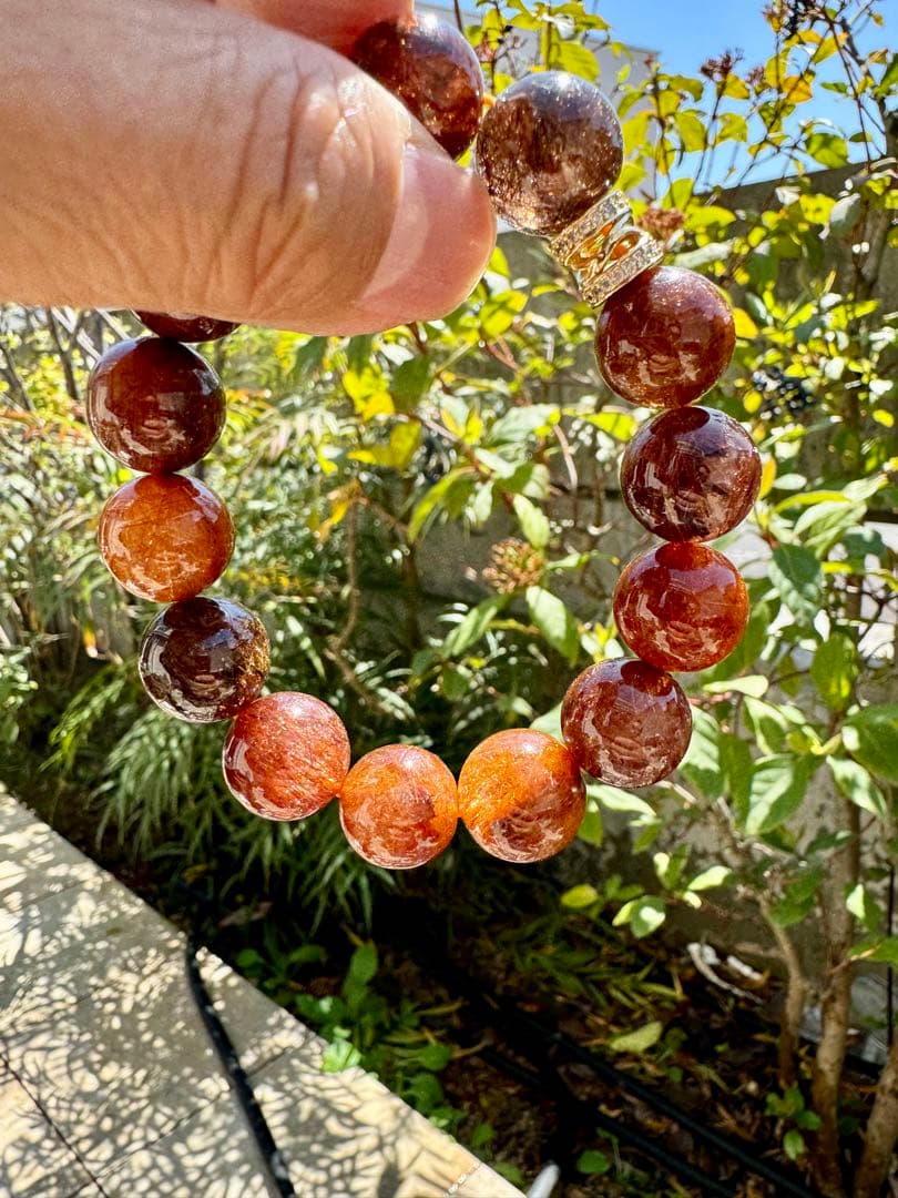 【向江大樹さん専用】ブラウンルチル 14mm 内径16cm キラキラ光る