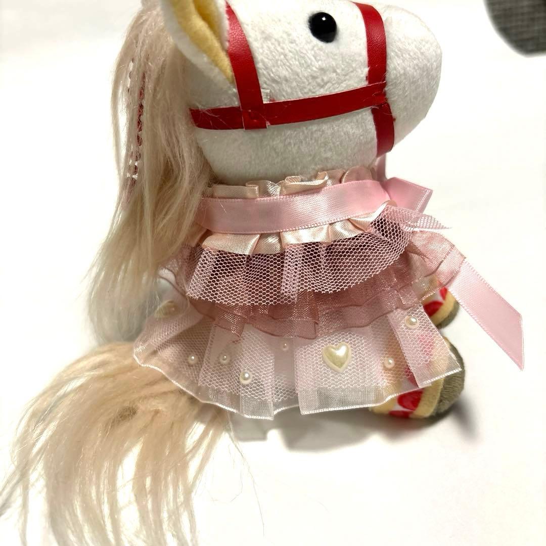 アイドルホース 服 マント ドレス ぬい服 競馬 ピンク ハート - メルカリ