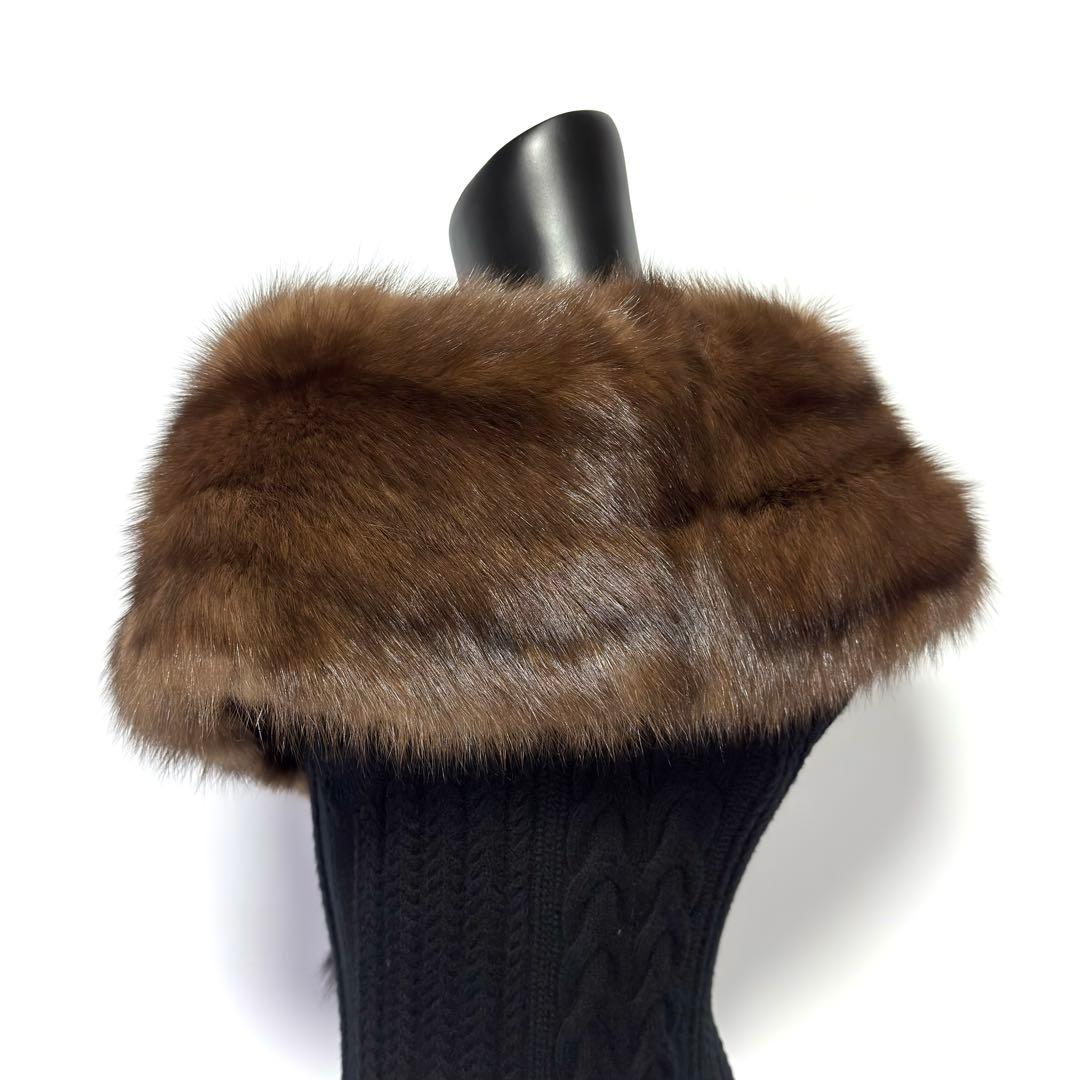 黒貂】RUSSIAN SABLE ロシアンセーブル リアルファー ショール
