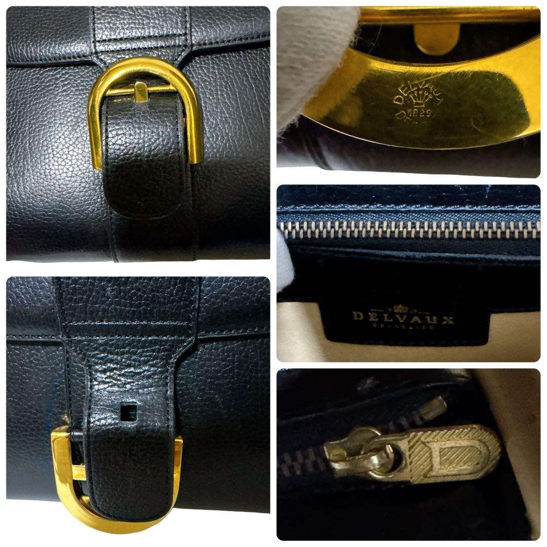 ピリ様 デルヴォー ブリヨン ハンドバッグ 鞄レザー ブラック ワン