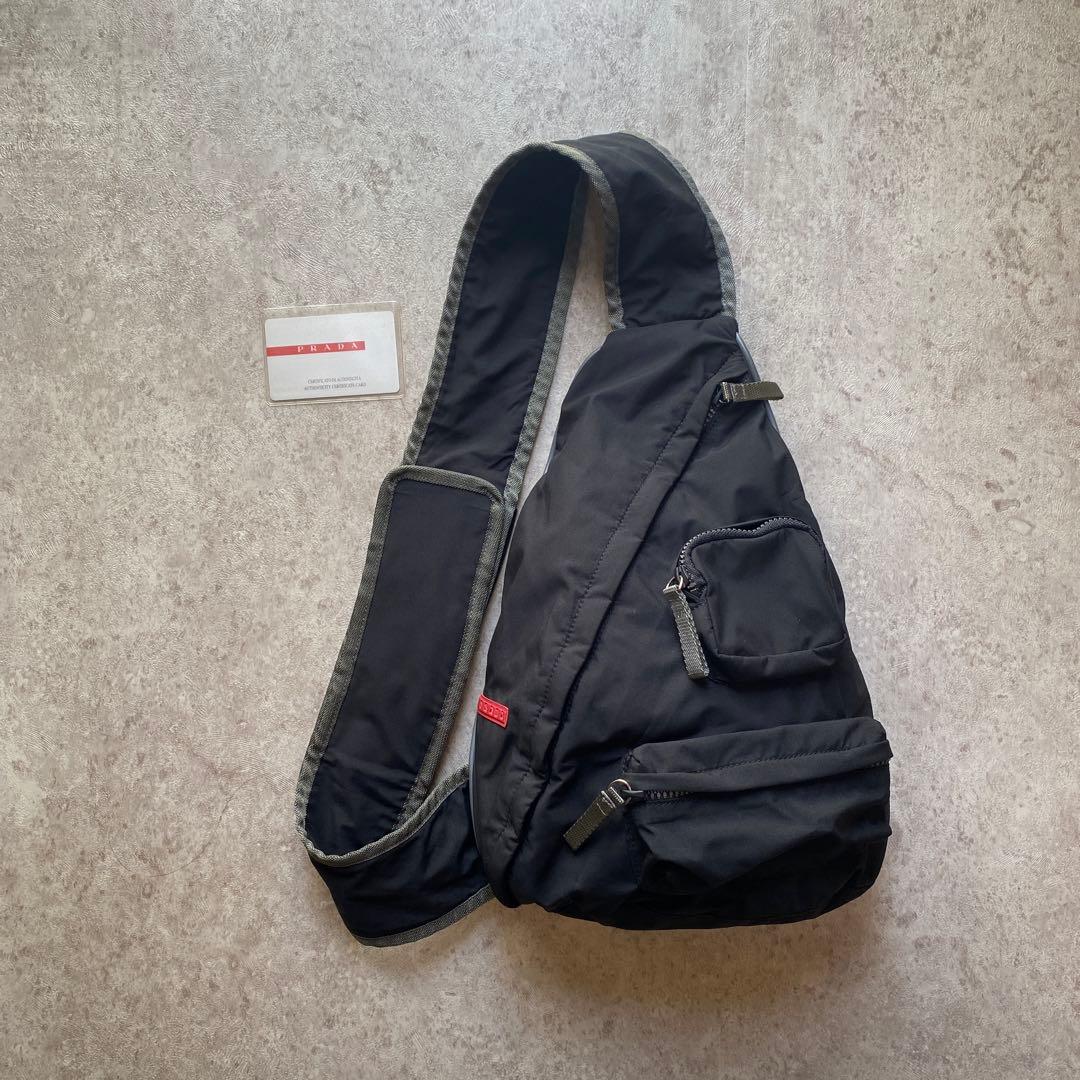 希少】PRADA SPORT 90s アーカイブ ボディバッグ ネイビー