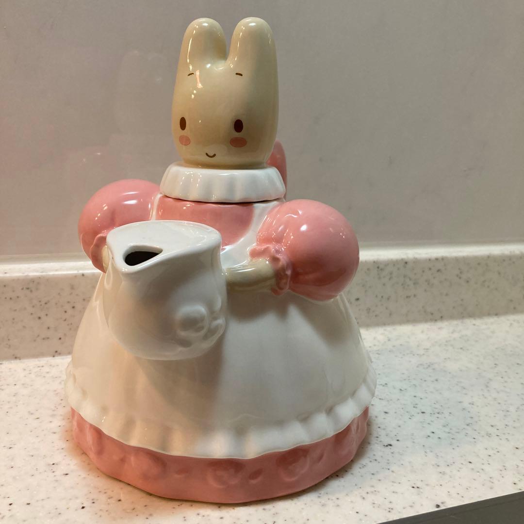 サンリオ マロンクリーム 希少 レア ウサギ型 陶器 ティーポット 紅茶