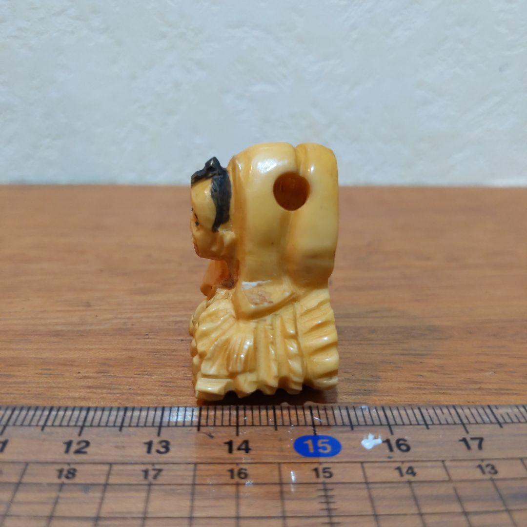 時代提物 人物根付 天然素材 在銘【江戸 薪売り人】高さ約