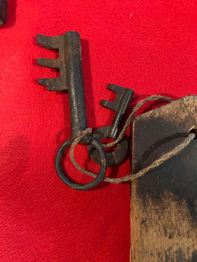 松平家の蔵の鍵 古いカギ 松平氏印 江戸時代 外扉と