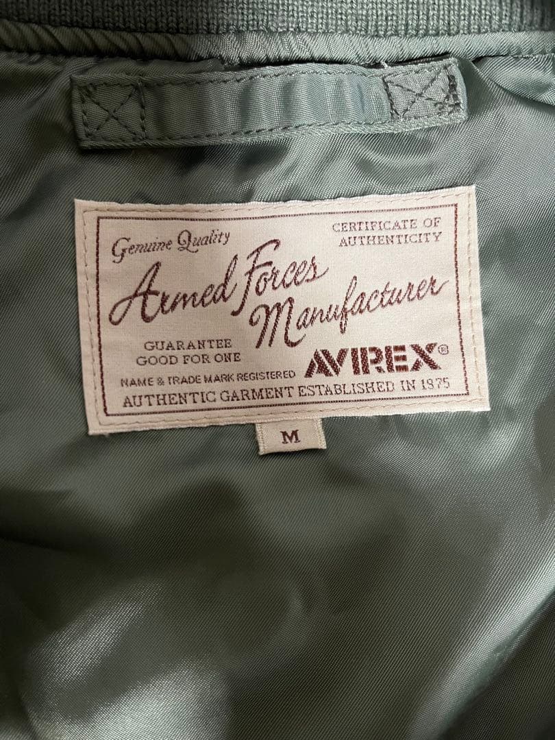 AVIREX MA-1 フライトジャケット L-2 USAFA カーキ M アウト