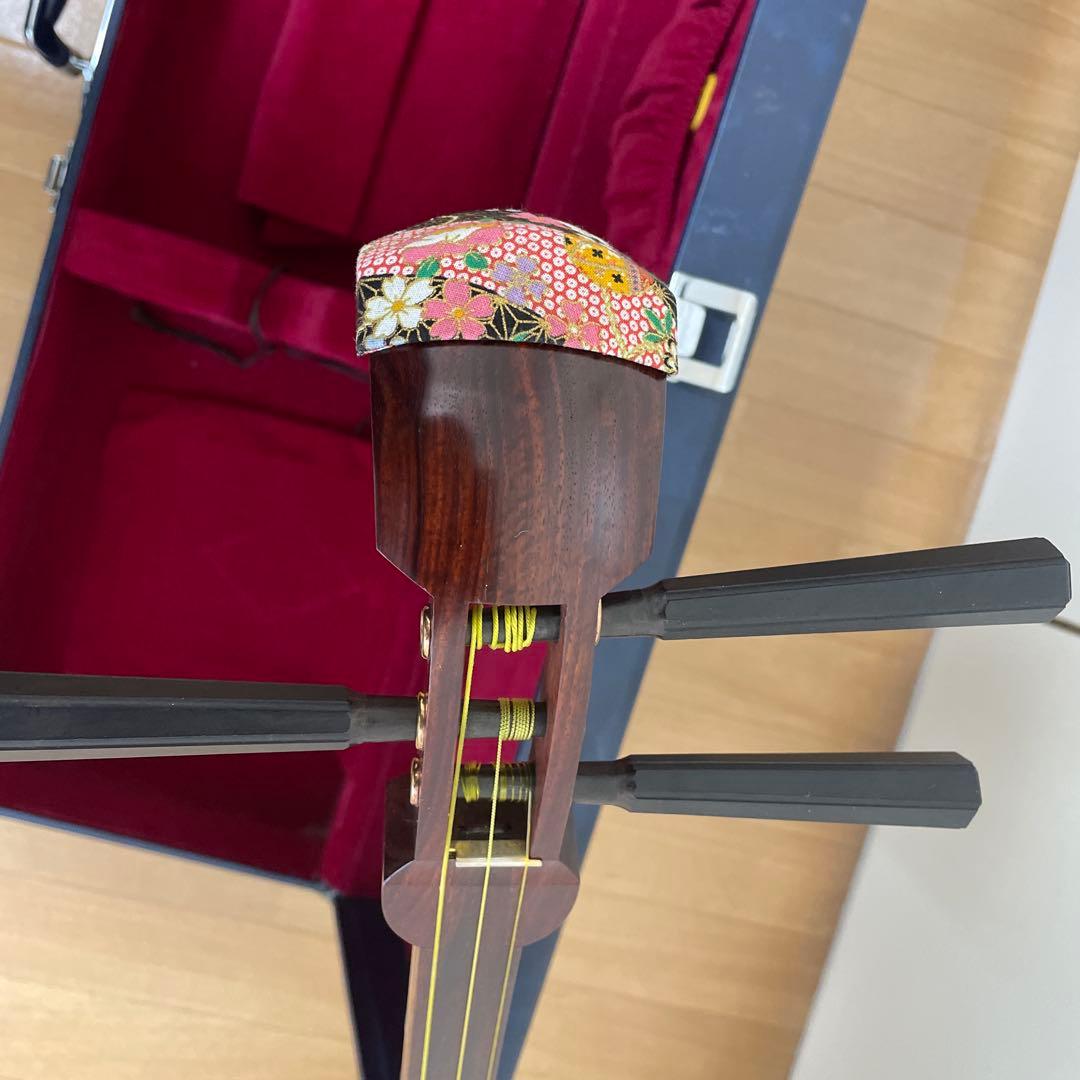 ZONO様向け】 三味線 中棹 正寸 ハードケース付き 皮破れなし 付属品