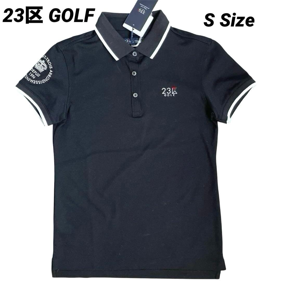 【未着用】23区 GOLF レディース 半袖ポロシャツ サイズ0 タグ付き WOMEN】【吸水速乾/UVカット】サッカーポロシャツ / 23区GOLF