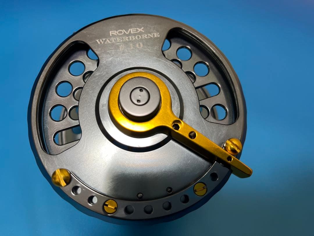 ROVEX Waterborne #10 レバードラグ付フライリール フライリール #3/4 Black ラージアーバータイプ Fly Reel ディスク