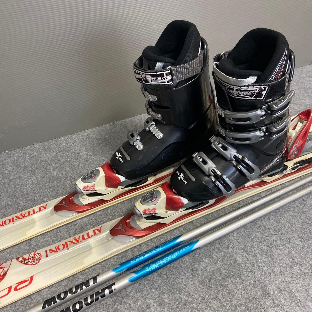 ★訳あり★メンテナ済　大人スキーセット 板154cm ブーツ 25~25.5cm