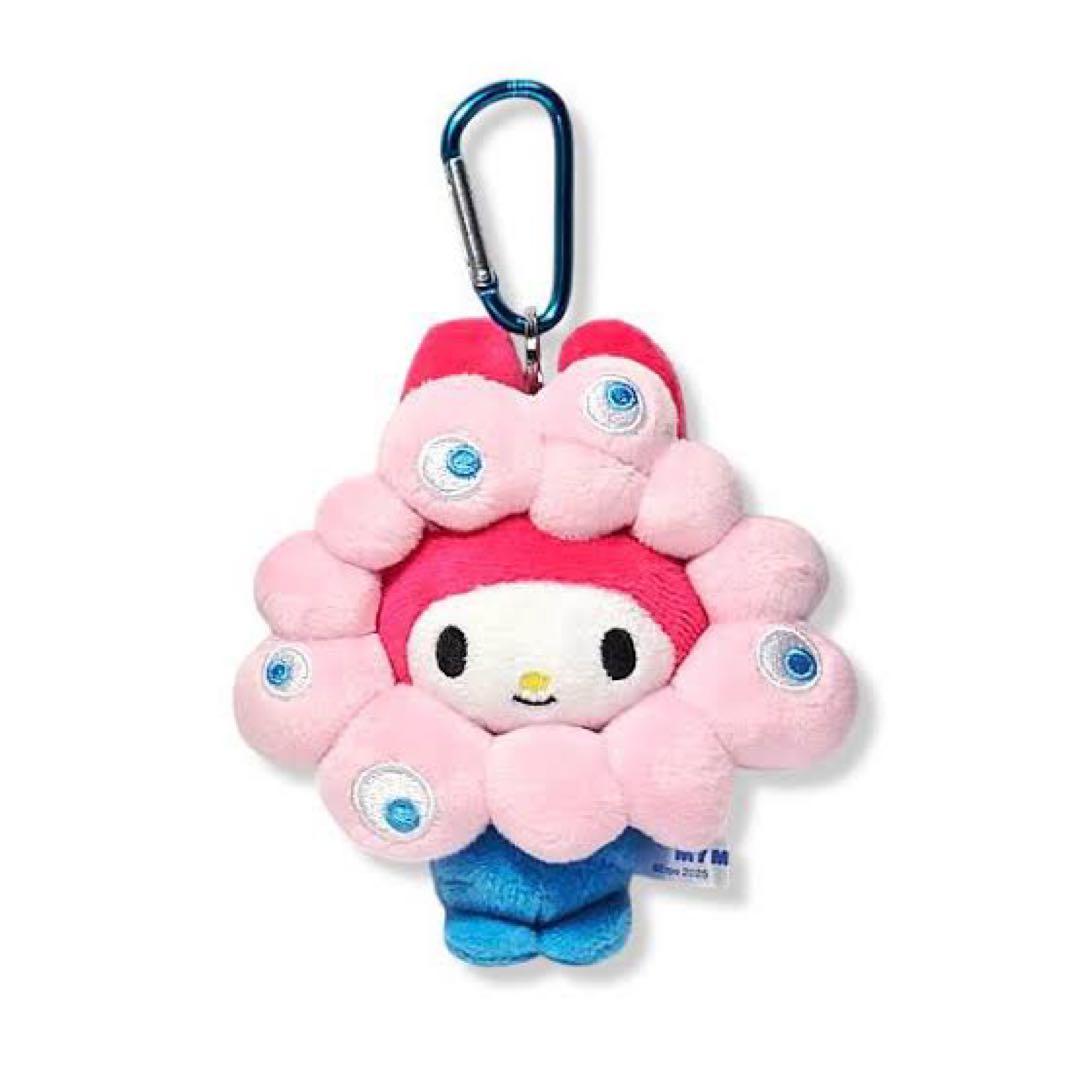 関西万博内限定 ミャクミャク マイメロディ ぬいぐるみキーホルダー