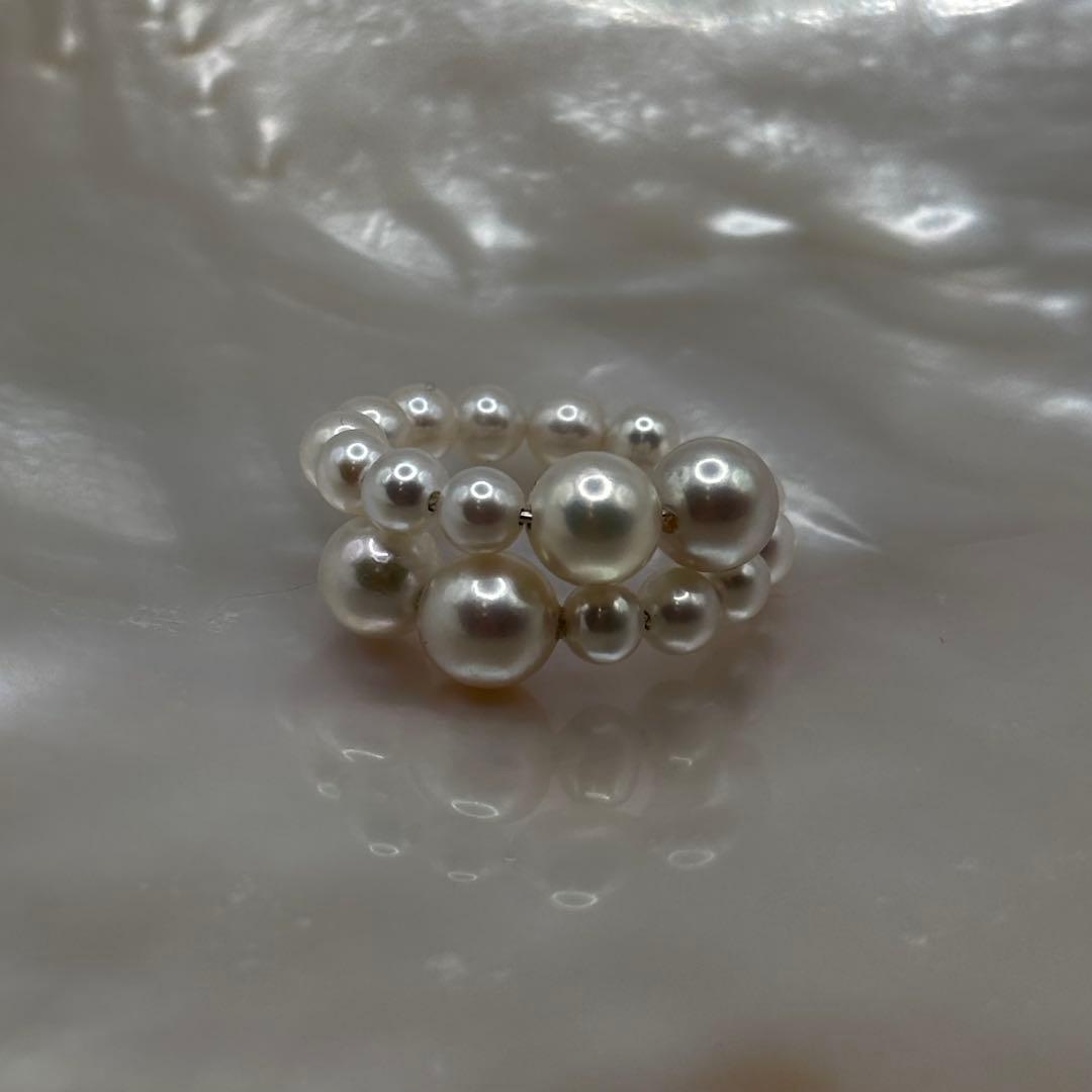 あこや真珠 淡水真珠のベビーパール コンビネーションリング - メルカリ