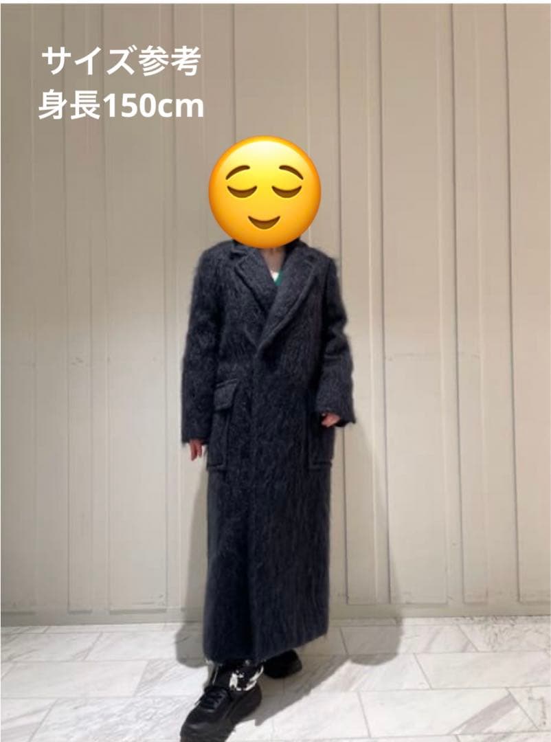 HYKE モヘアダブルブレステッドコート - メルカリ