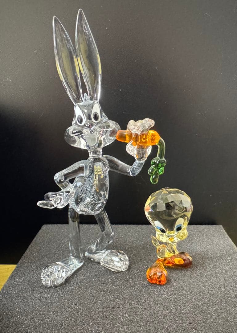 スワロフスキー バックスバニー トゥイーティー 置物 廃盤品 2点セット