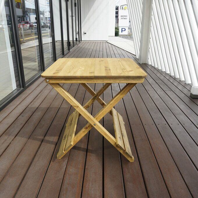 折りたたみ式 可変式木製テーブル ハンドメイド