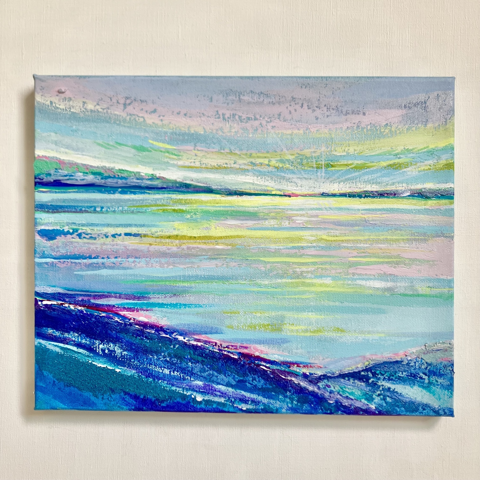 海景 海の風景画 アクリル絵具 テクスチャーアート seaart 海の絵 海景
