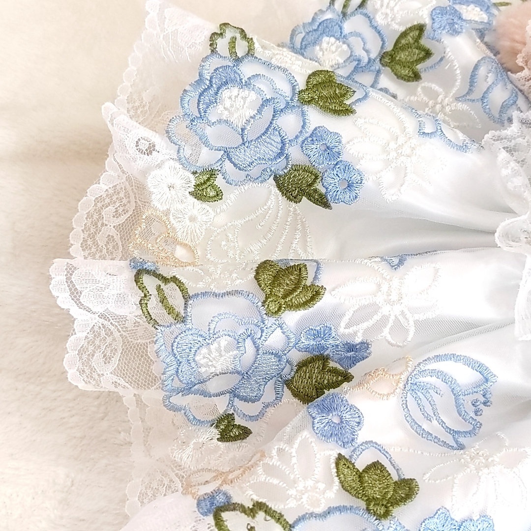 1126.リーナベルコスチューム♡Sサイズ用♡水色白お花のホワイト