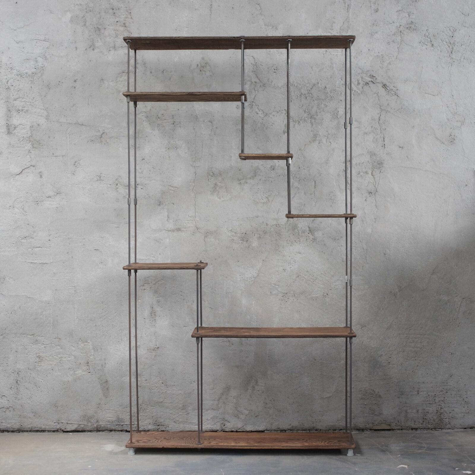 即納】wood iron shelf 1040*910*225（アイアン 棚 シェルフ ウッド 鉄