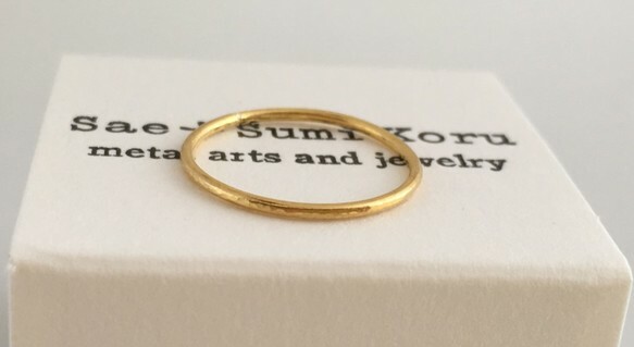 K24 Pure Gold Ring◇純金の指輪/リング3（1mm幅） - Sae+Sumi Koru