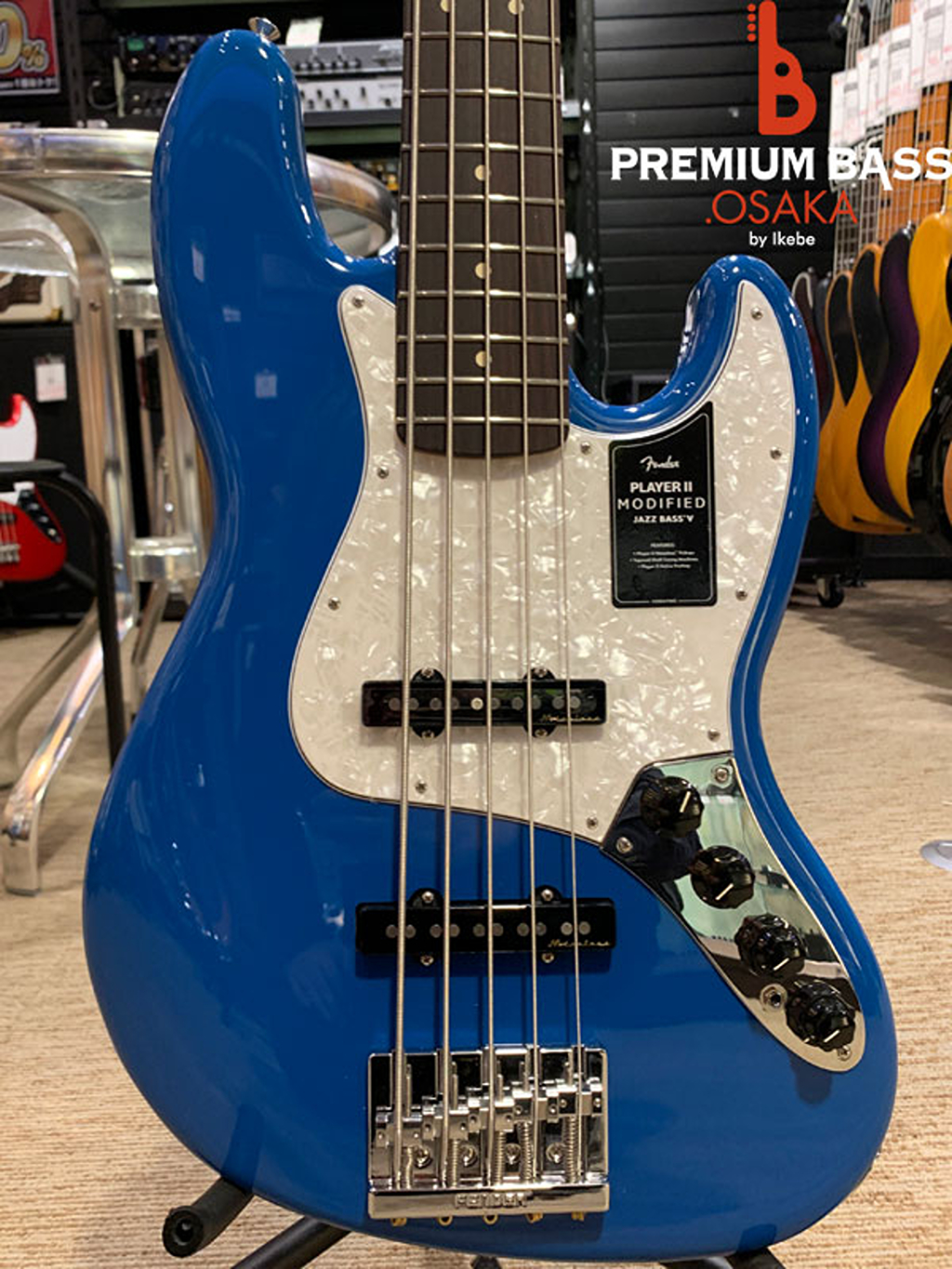 Fender MEX Player II Modified Active Jazz Bass V (Electric Blue