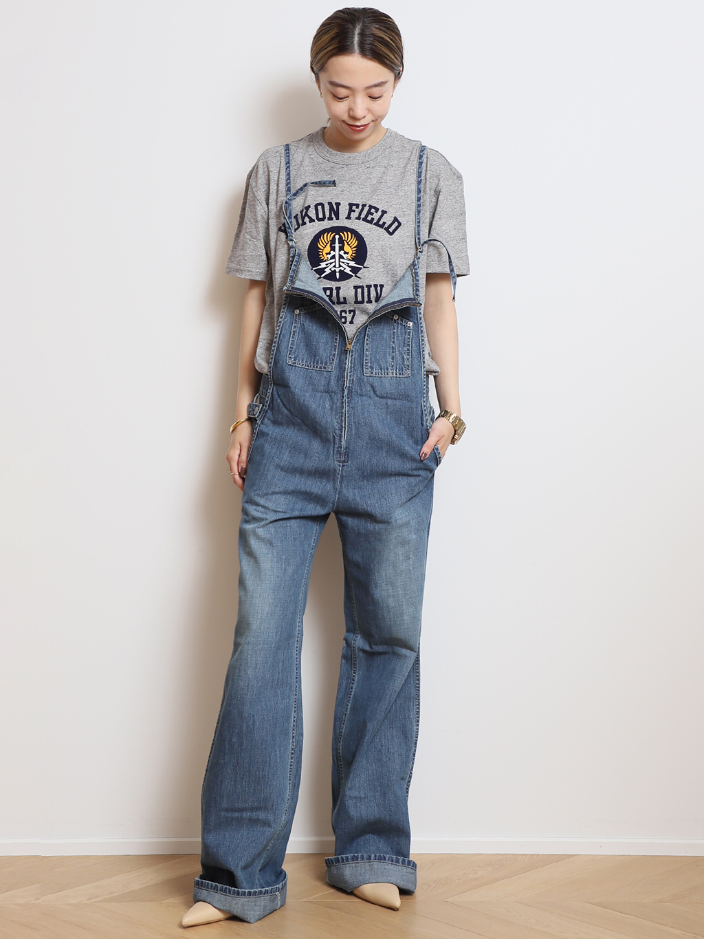 Johnbull ジョンブル フレンチサロペット AP714 LL デニム Johnbull