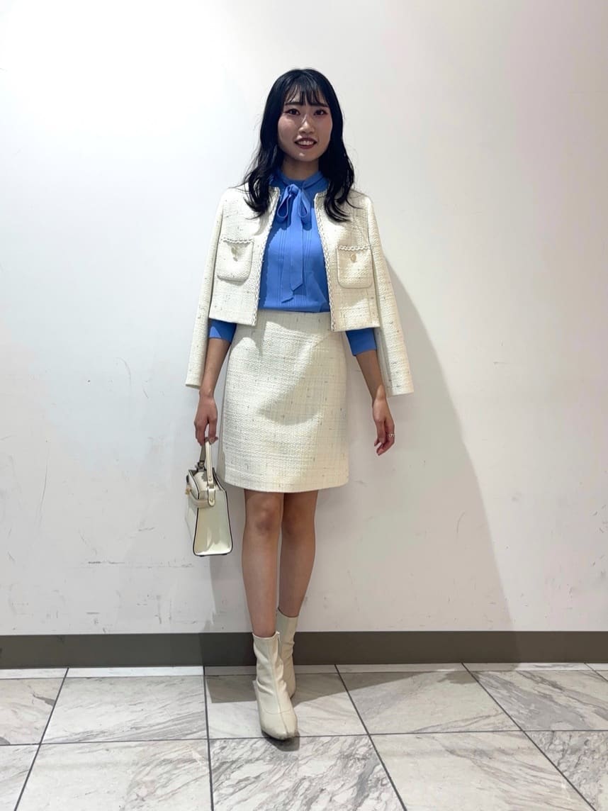 ANAYI 【セットアップ対応商品】ラメスラブツイードミニ スカート