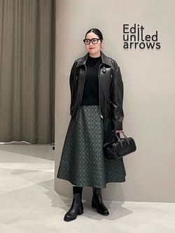ASTRAET＞スソゴム ラムレザー ジップブルゾン UNISEX