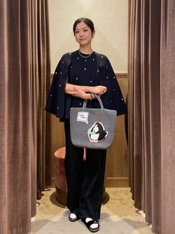 エンブロイダリー フラワー ケープニット ‐ウォッシャブル‐