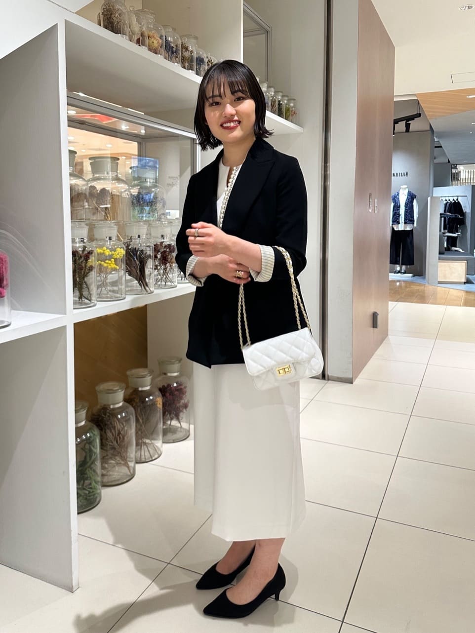 人気スタッフmiki監修・高身長サイズアリ】フロントビッグパールジャン