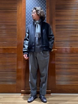 ウール/カウレザー バーシティジャケット | Brooks Brothers Japan