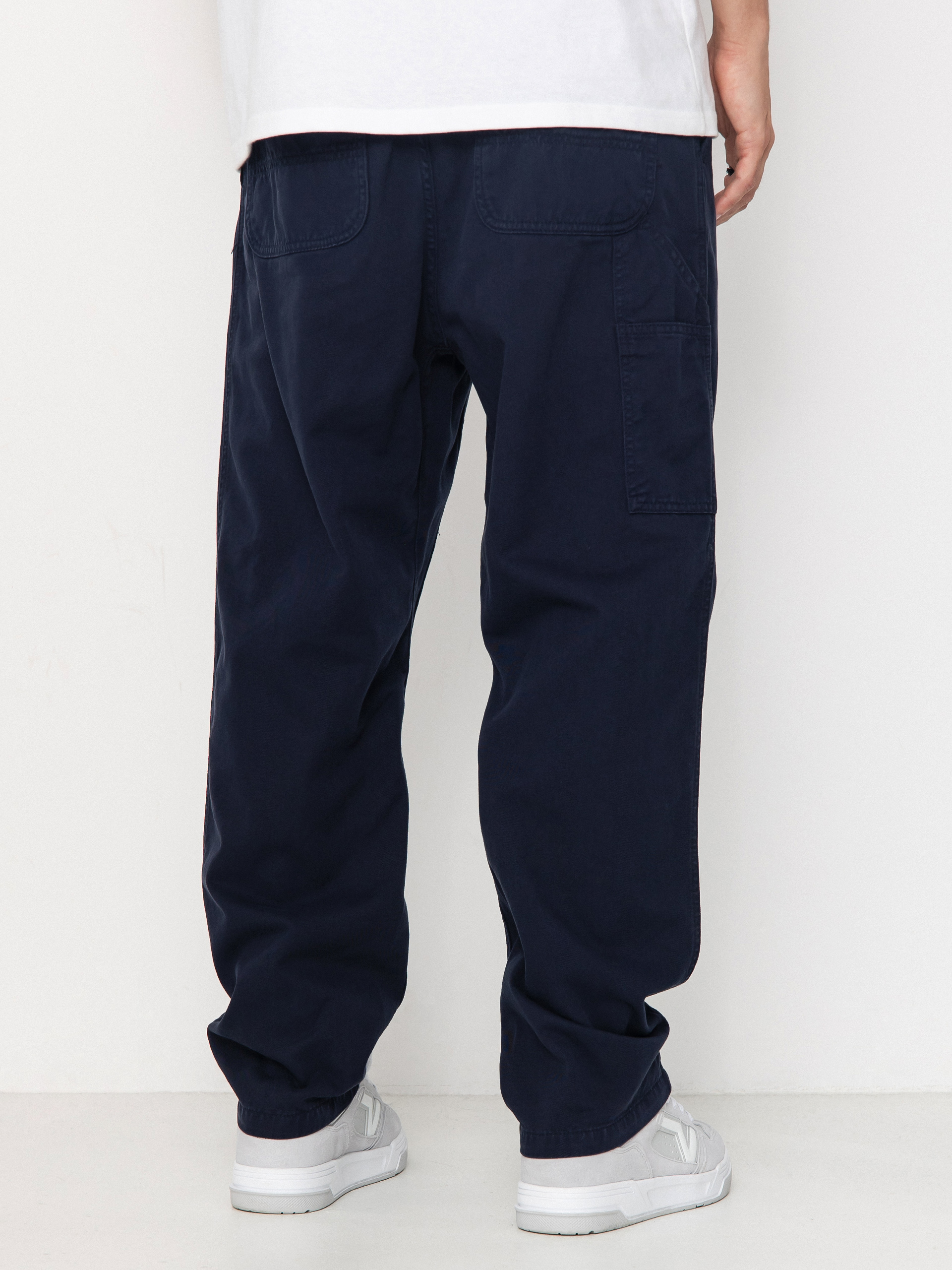 Carhartt WIP Flint Pants - navy blue (dark navy/garment dyed)