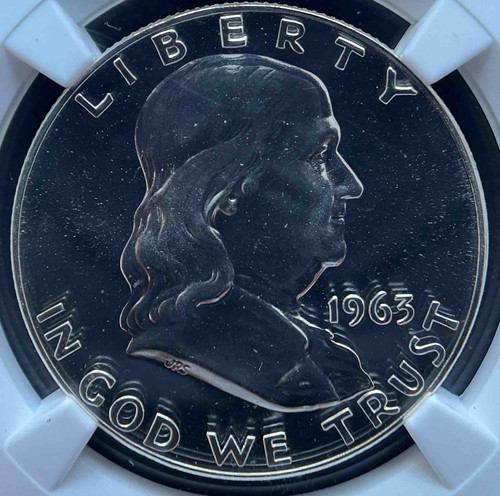 1963年 フランクリン ハーフダラー銀貨 PF68 NGC認定【アメリカ合衆国