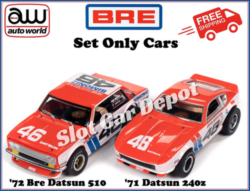 Auto World Set Only Cars '72 Bre Datsun 519 & '71 Bre Datsun 240Z