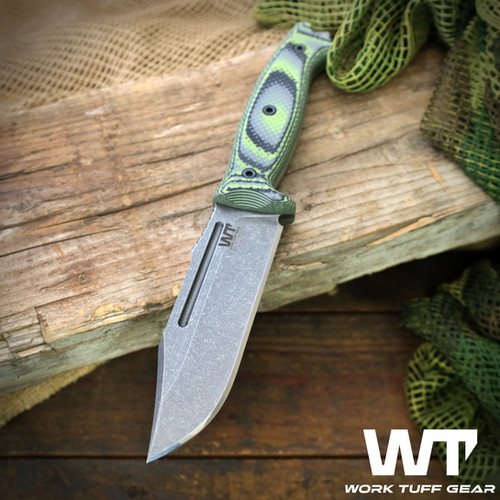 Asset-Gen 2 (K329)Dark Washed-Zombie Green Gator Grip/Black Kydex