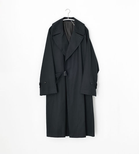 COMOLI / COTTON GABARDINE TIELOCKEN COAT | whitealbum
