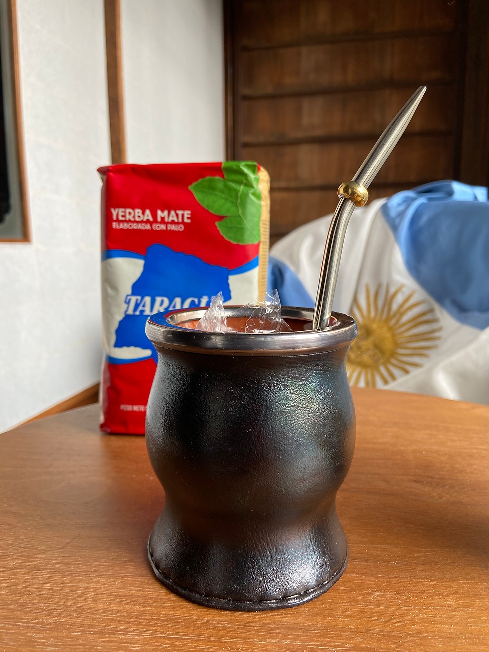 レザー製マテ茶カップとストロー レザー製マテ茶カップとストロー