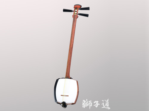 希少】民謡三味線 中棹 花梨 正寸 3分割 丸打胴 皮やぶれなし