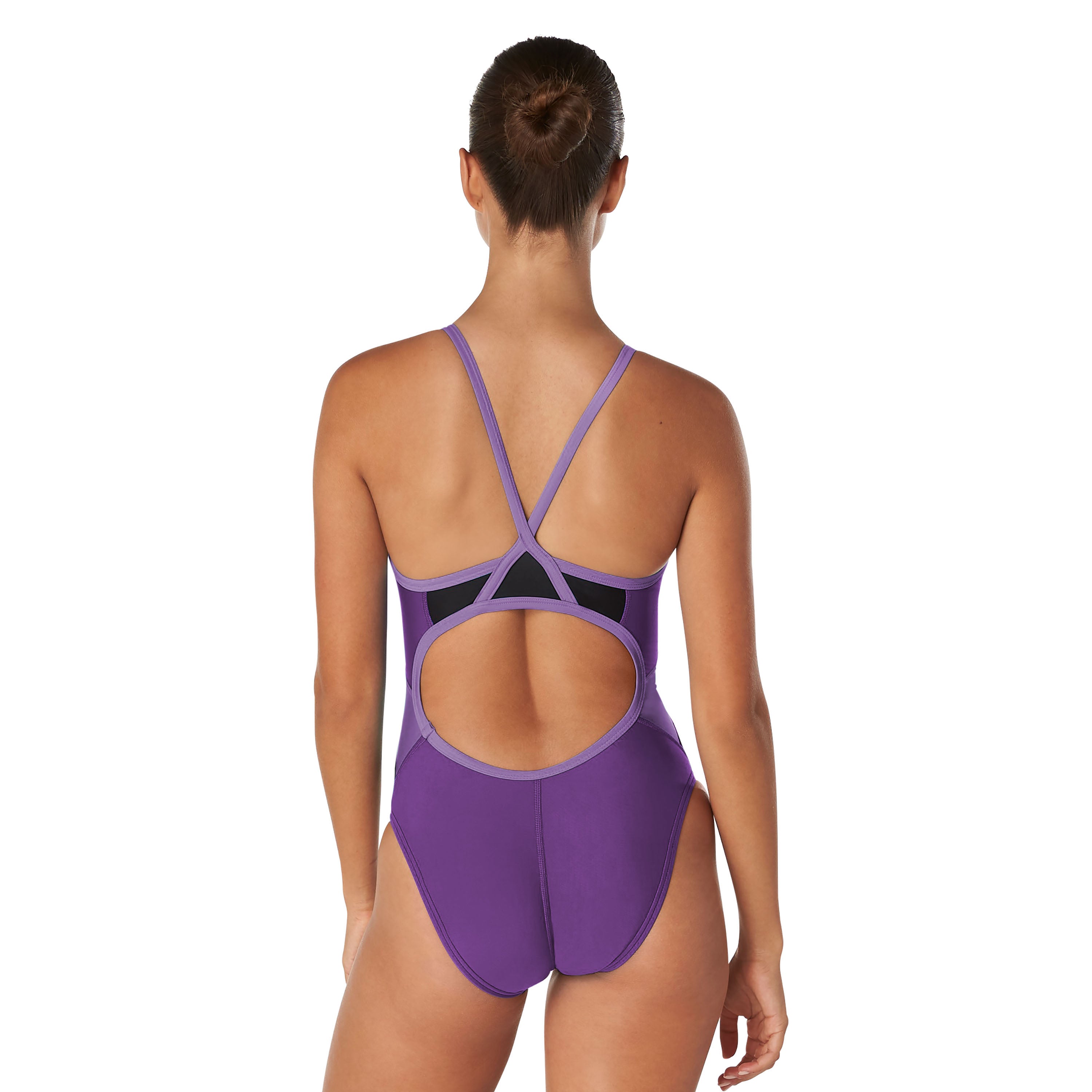 Girls Solid Flyback One Piece Purple | Speedo USA