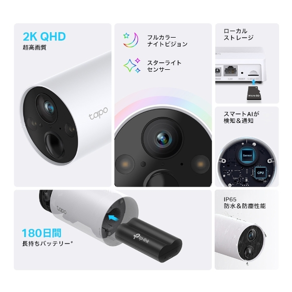 Tapo C420S1 | フルワイヤレスセキュリティカメラシステム（カメラ×1 +