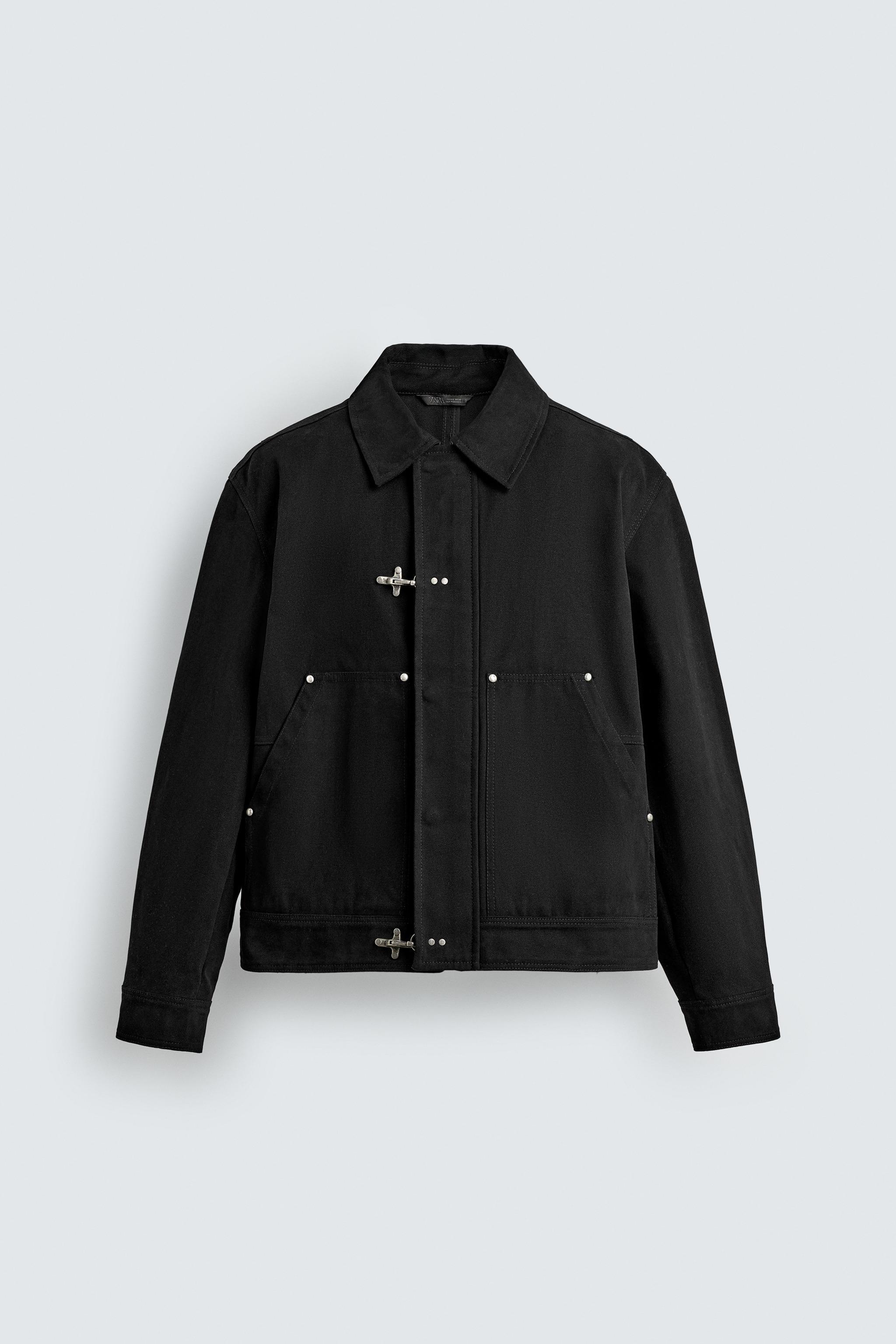 リラックスフィットトグルボタンジャケット - ブラック | ZARA Japan