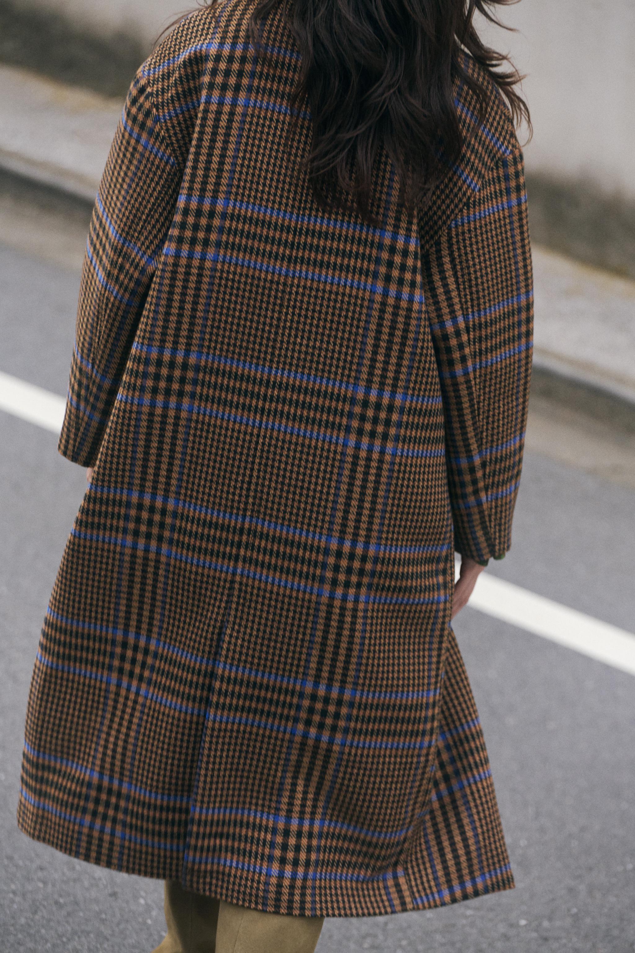 オーバーサイズチェック柄コート - マルチカラ― | ZARA Japan / 日本