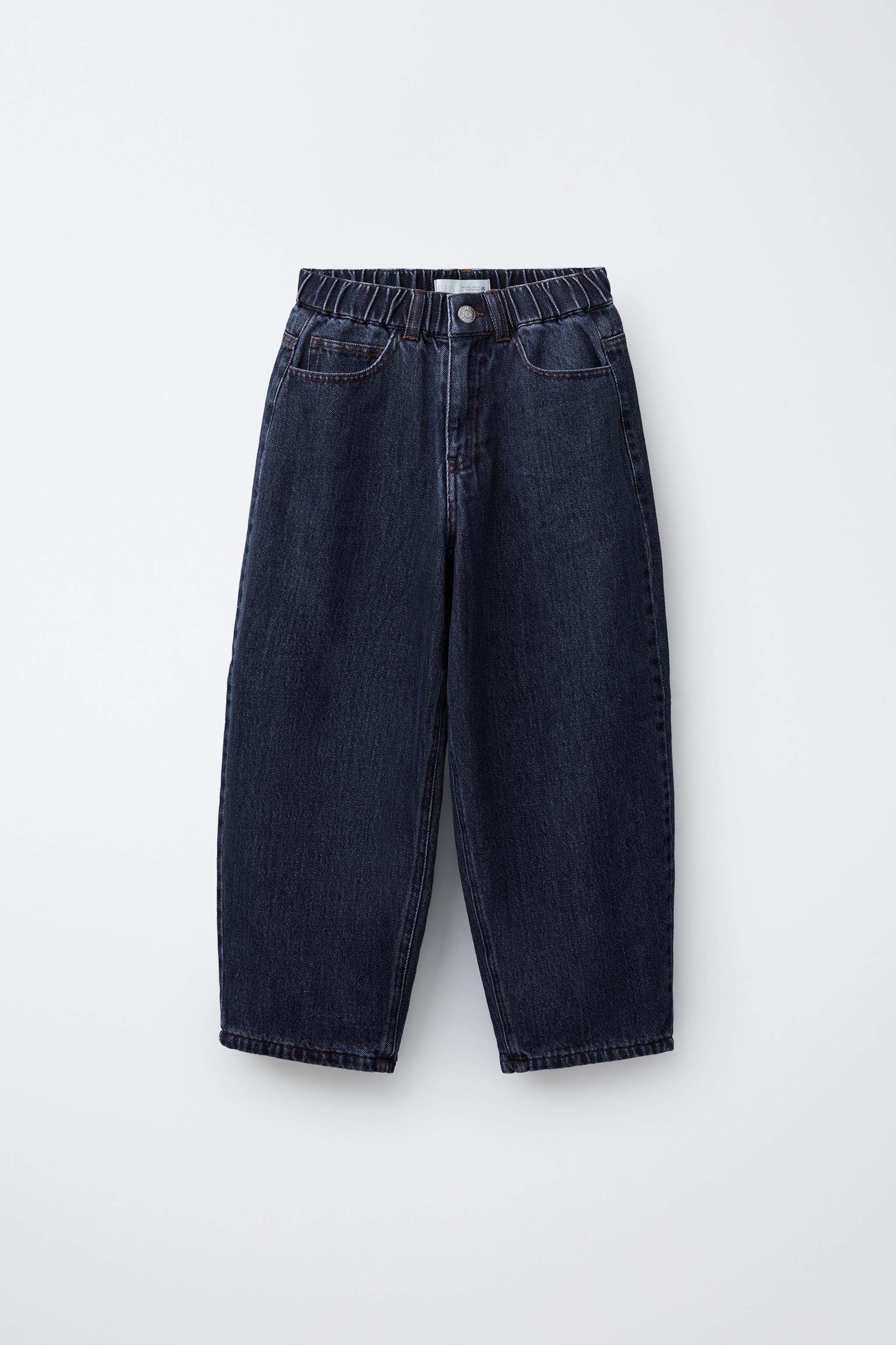 FLEECE-LINED BALLOON JEANS - Blue | ZARA United States