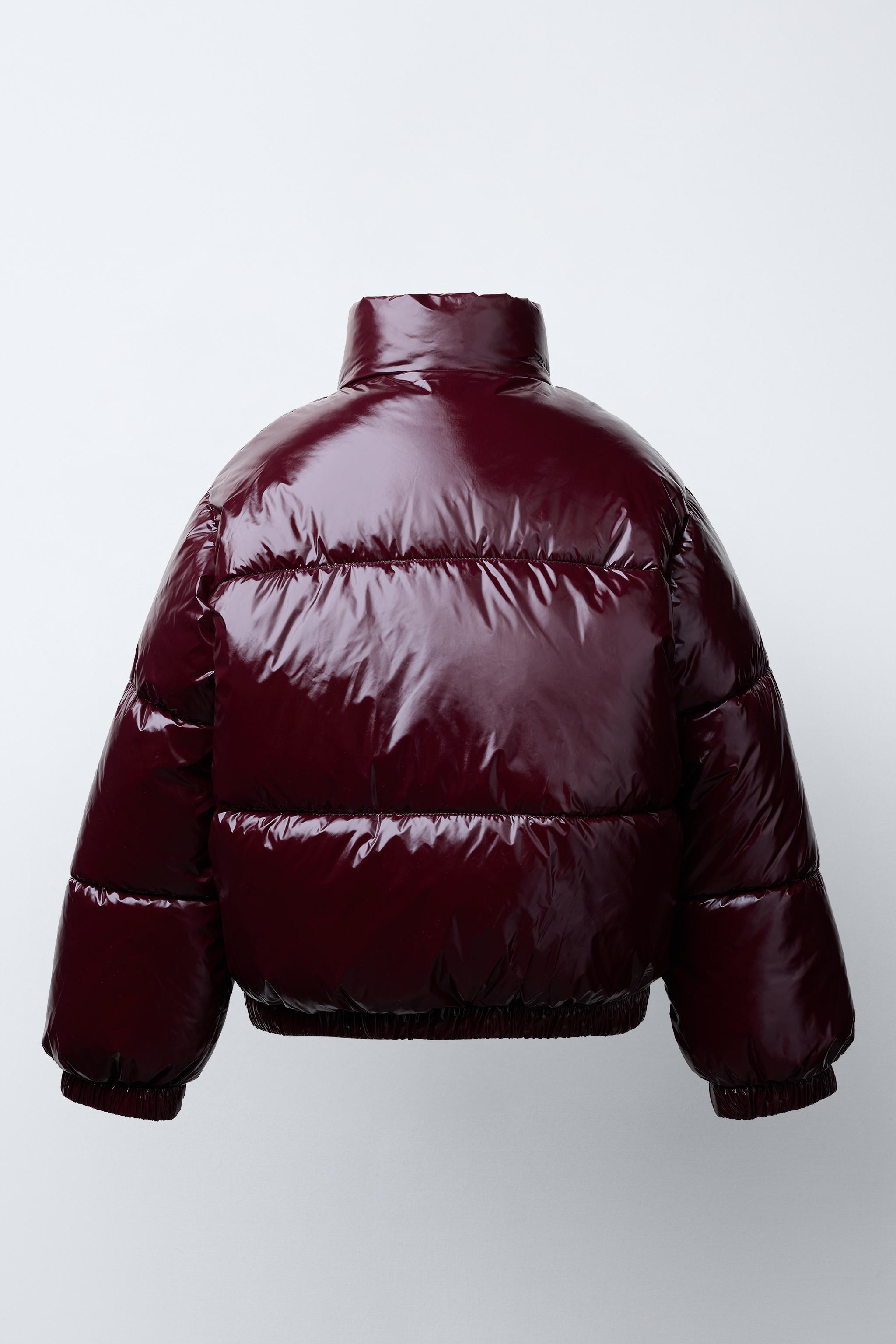 シャイニーパフジャケット - エンジ | ZARA Japan / 日本